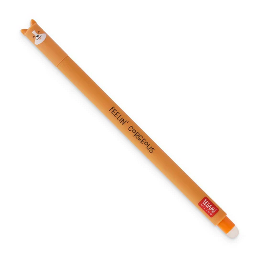 Legami Black Erasable Gel Pen - Corgi