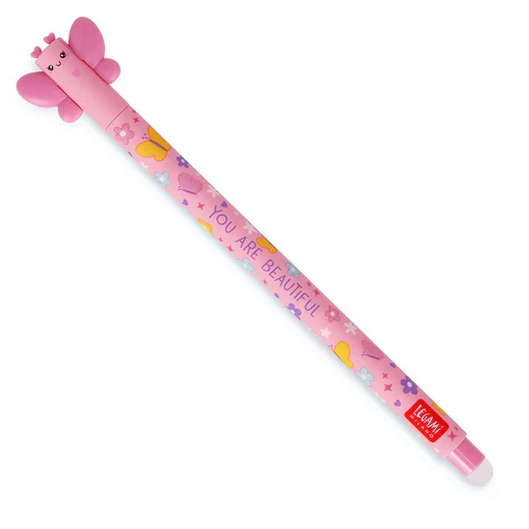 Legami Pink Erasable Gel Pen - Butterfly