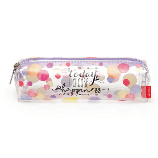 Transparent Legami Pencil Case - Happiness